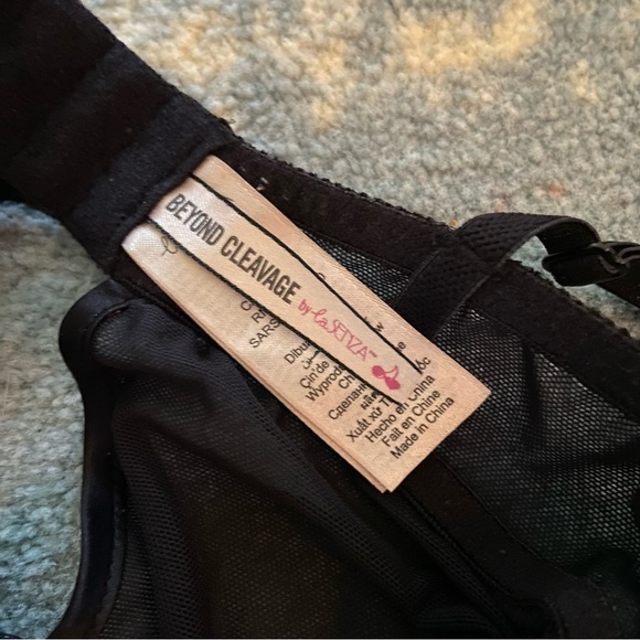 La SENZA Black and White Lace Trim Chemise - Picture 3 of 8